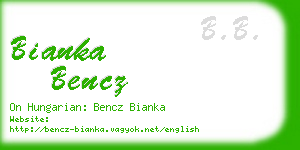 bianka bencz business card